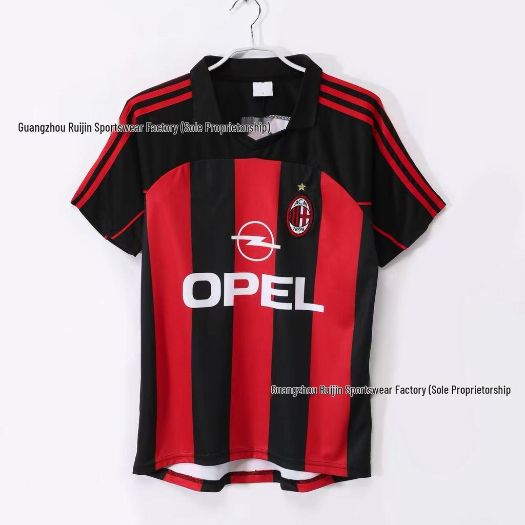 Maglia da Calcio Retrò Uomo AC Milan/Inter Milan/Juventus - Manica Corta Estiva, Ampia e Traspirante.