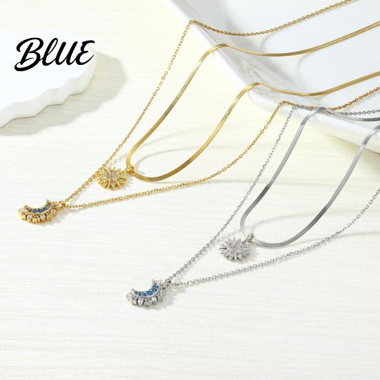 Comfortable Necklace 1 Set Sun And Moon Necklaces Couples Matching