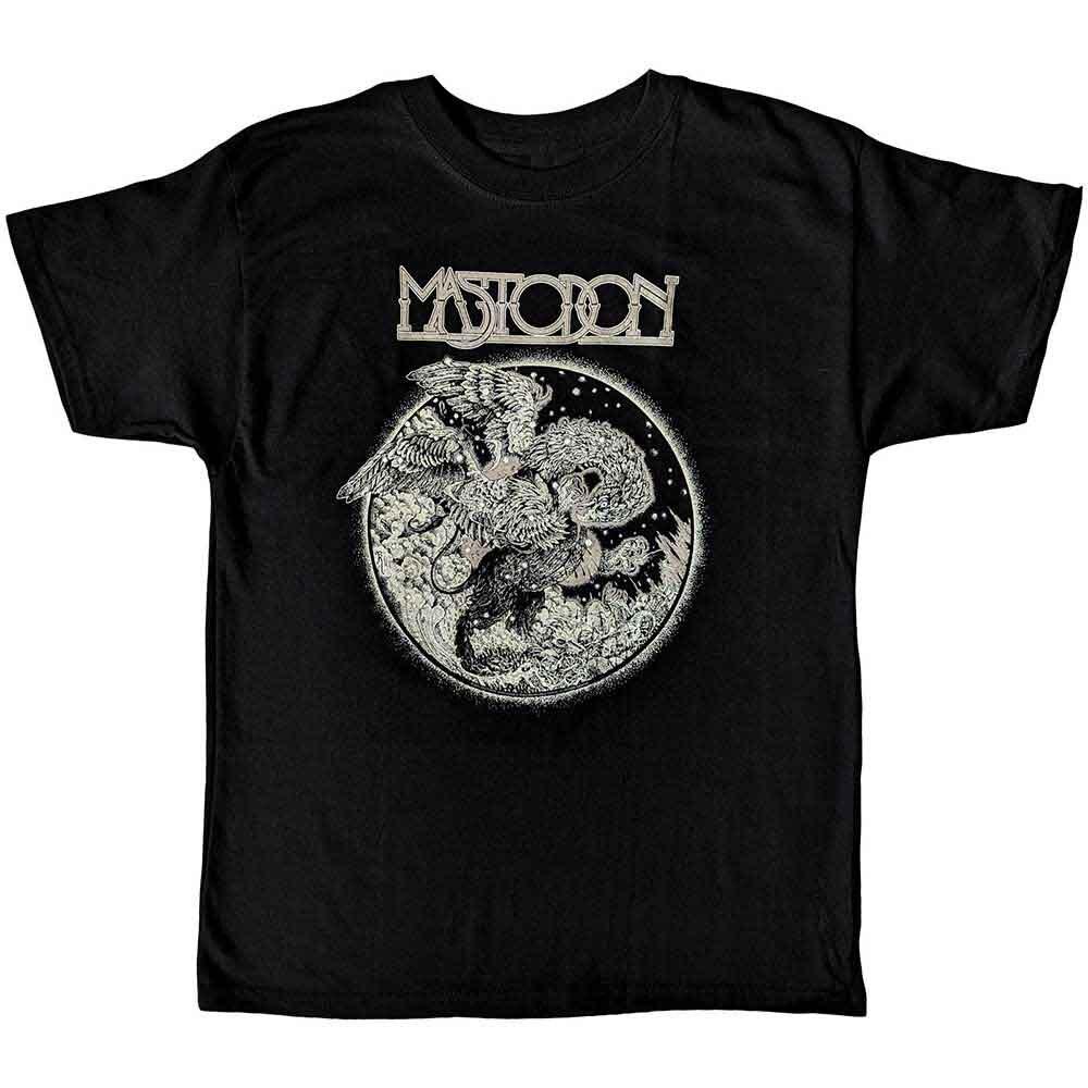 Mastodon Kids T Shirt Griffin Band Logo Official Black Ages 5-14 yrs XL L
