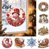 Falsches Diamantkunst-Ornament-Set Weihnachts-Set, Weihnachtsmann Schneemann Hängend DIY Festliche Strass-Dekorationen Acryl-Anhänger mit Strasssteinen Basteln