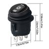 Reliable 3 Pin 3 Position Round Rocker Switch No Light Designs Round Boat Switch for Safe Use In Moist Conditions