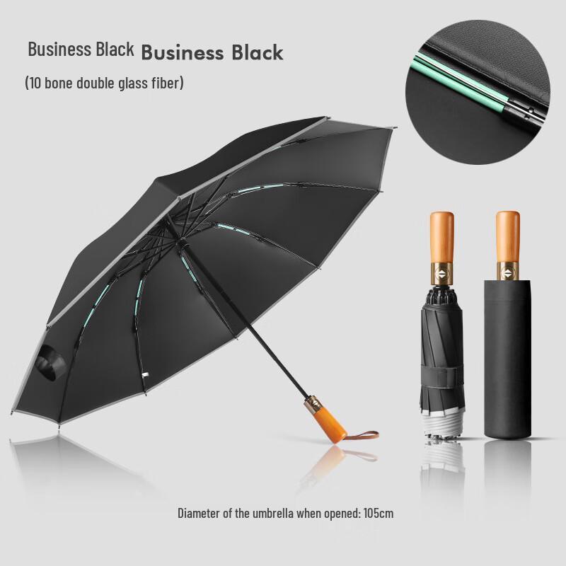 PALONY 10-Rib Automatic Reverse Business Umbrella