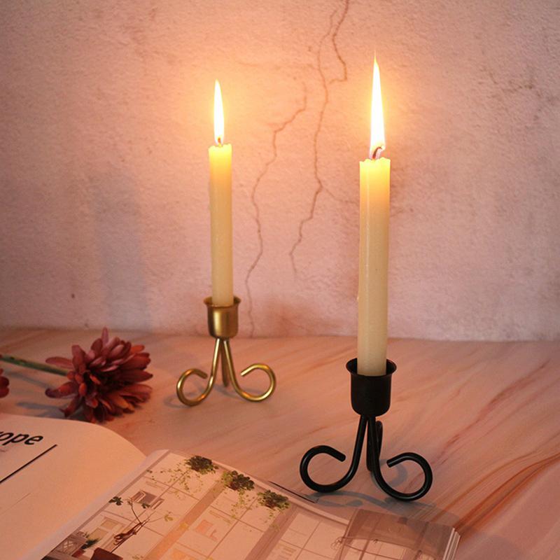 Triangle Candlestick Candle Holder Wedding Party Vintage Style Desktop Adornment