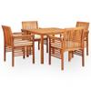 Day and Night - Day and Night Garden Dining Set 5 Pieces and Solid Acacia Wood Cushions