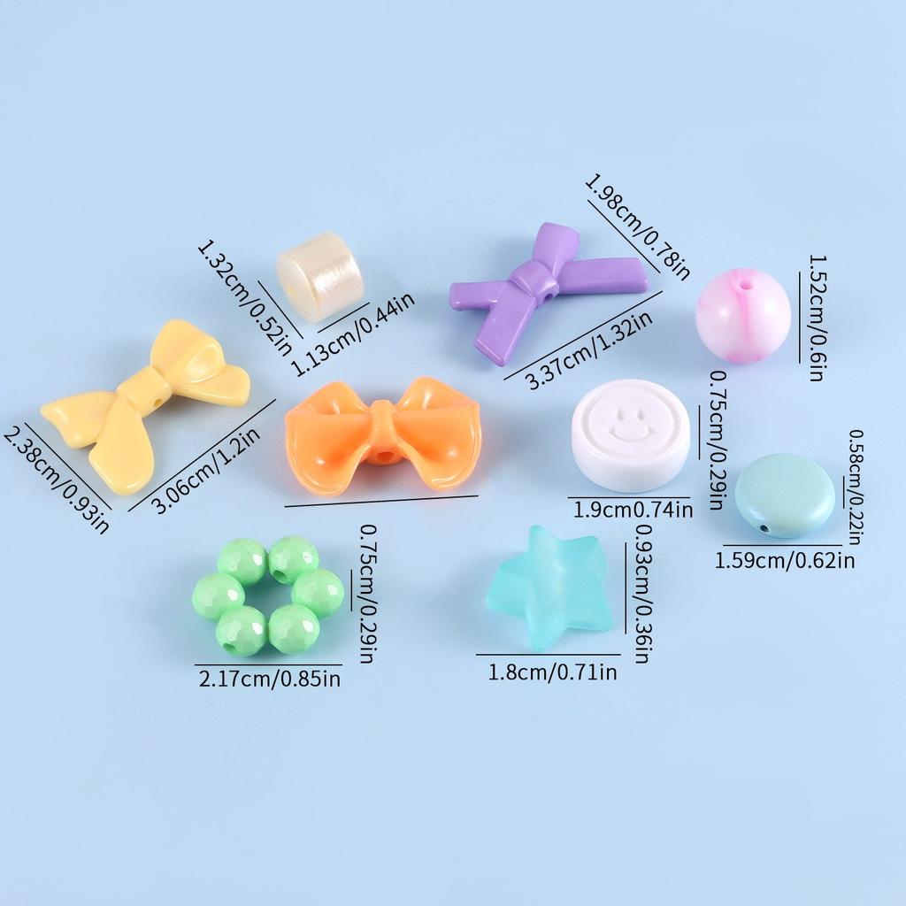 1 Beutel Mischstil Candy Farbe Acrylperlen für DIY Handgemachte Armband Schmuckherstellung Handykette Zubehör