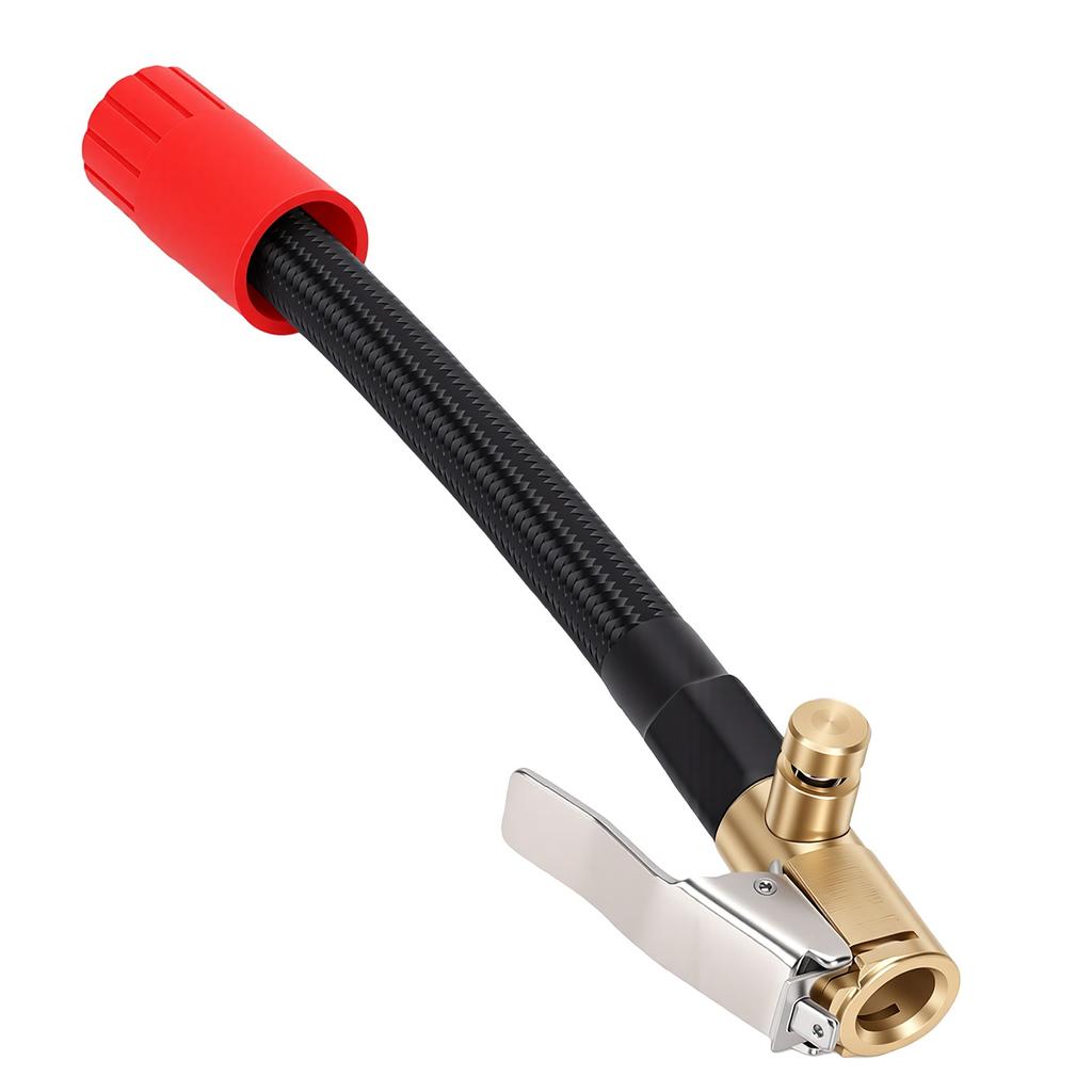 Tire Inflator Extension Tube 16cm M6 Quick Connect Clip On Air Chuck Hose for Car Motorcycle Bike Tires with Release