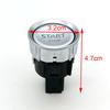 1 Stück Silber Auto Motor Start Stop Schalter Knopf Passend für Peugeot 4008 5008 508 Zubehör