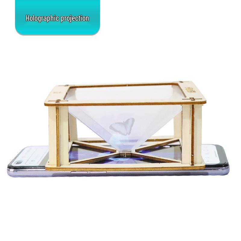 Holographic Projection DIY Kit for 3D Virtual Reality - Educational Toy for Students and Children