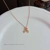 18K Gold Titanium Rhombus Clavicle Chain Necklace - Women’s Trendy Geometric Choker Pendant