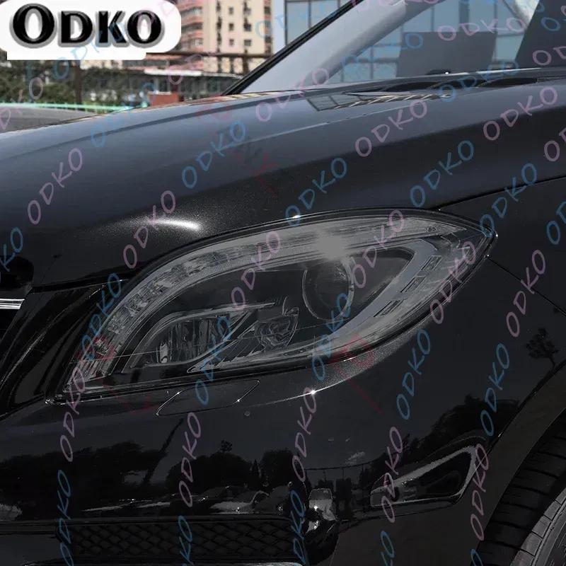 For Mercedes Benz ML Class W166 2012-2015 ML320 ML350 63 Car Headlight Protective Film Transparent Black TPU Sticker