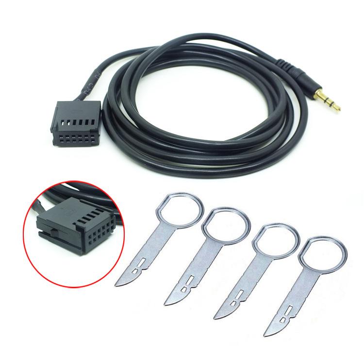 Ford AUX Audio Cable + CD Removal Keys for Fiesta/Focus/Mondeo