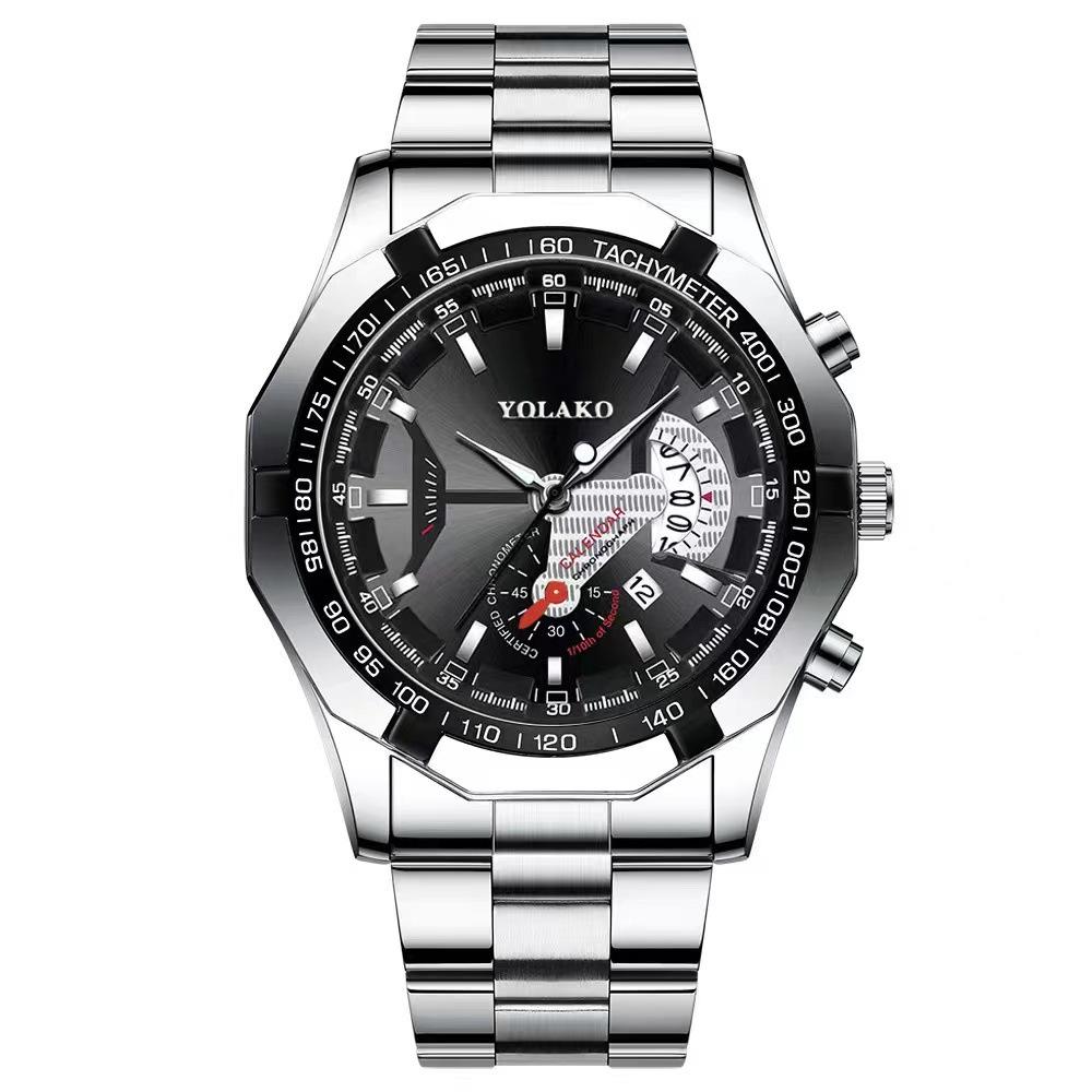 New Watch Quartz Large Dial Men's Watch Men's Watch Large New Concept Calendar Steel Strap Watch