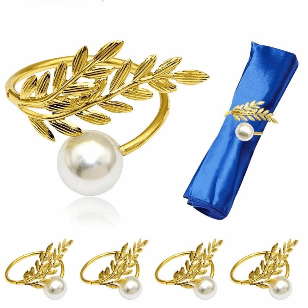 6 Stück Weihnachts-Erntedankfest-Serviettenringe Metall-Serviettenhalter für Hochzeit Geburtstagsfeier