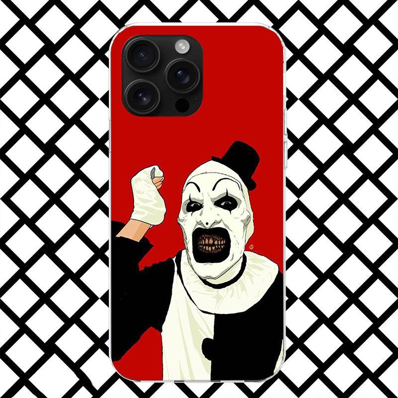 Horror Movie Terrifier Phone Case for iPhone 17 Air 16 16E 15 14 Plus 13 Mini 12 11 Pro Max 7 8 + SE 2020 Soft Cover Fundas 17 A
