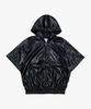 Ninenuts Glossy Fore Leather Zip-Up Hoodie_Black