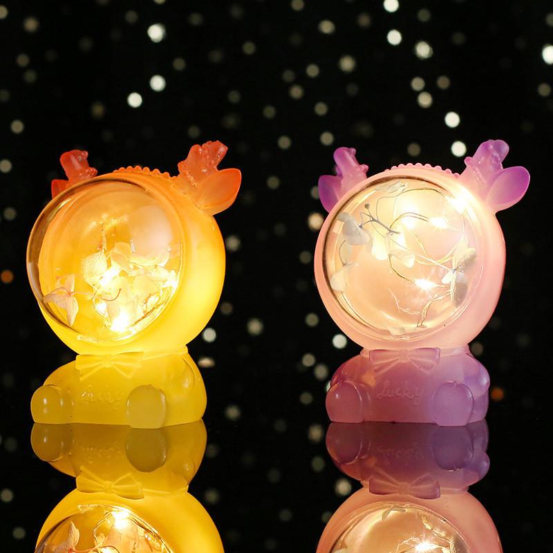 Ten Night Lamp Options Battery Powered Cartoon Cute Animal Lights Shaped