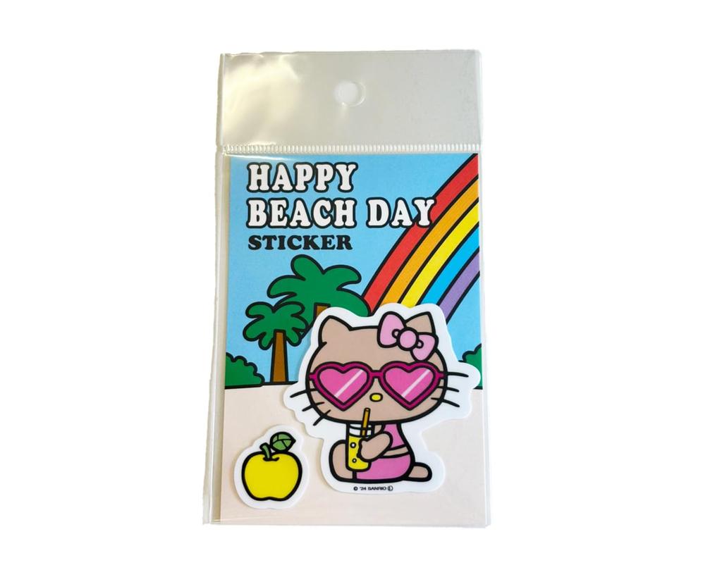 Sanrio Hello Kitty Sunburn Kitty Okinawa Souvenir Sticker, (JUICE)
