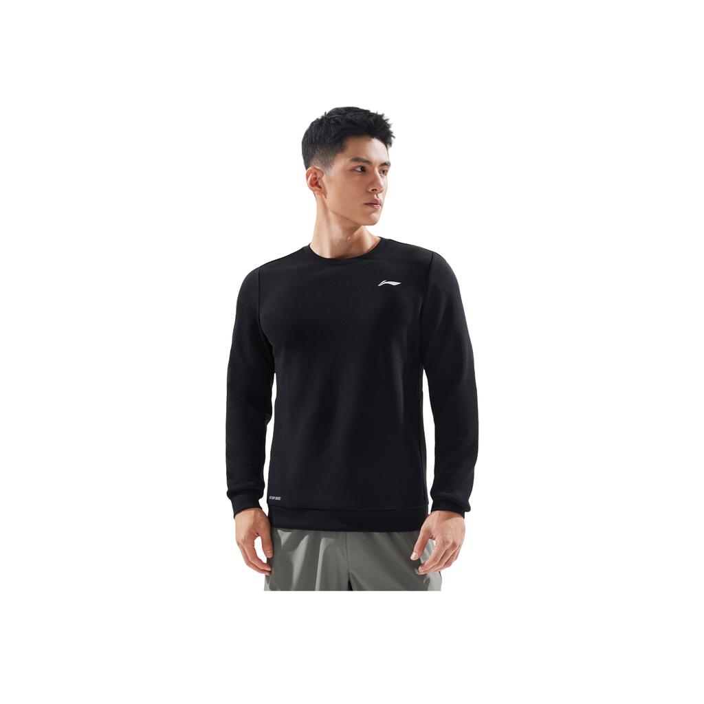 Li-Ning Quick-Dry Cool Sweat-Absorbing Comfortable Round Neck Sports Leisure Knitted Sweatshirt Men sweatshirt AWDV501-4