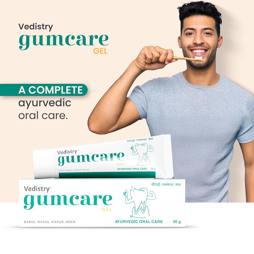 Vedistry Gumcare Gel Toothpaste 50 Gm X Pack of 3 for Natural Gum Strength, Oral Wellness & Sensitivity Protection