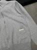 European Striped Zipper Knit Cardigan & Long Pants Two-Piece Set
