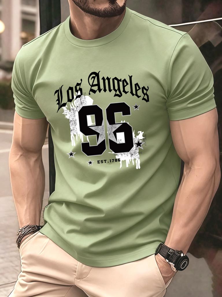 Famous American City Est 1786 Print T Shirts Men Cotton Summer TShirt Loose Casual Clothes Unisex AllMatch ONeck Short Sleeve