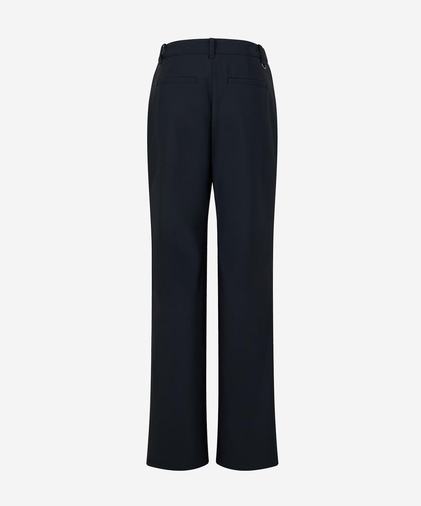 LORDLOAR Elastic Bonding Straight Slacks Black