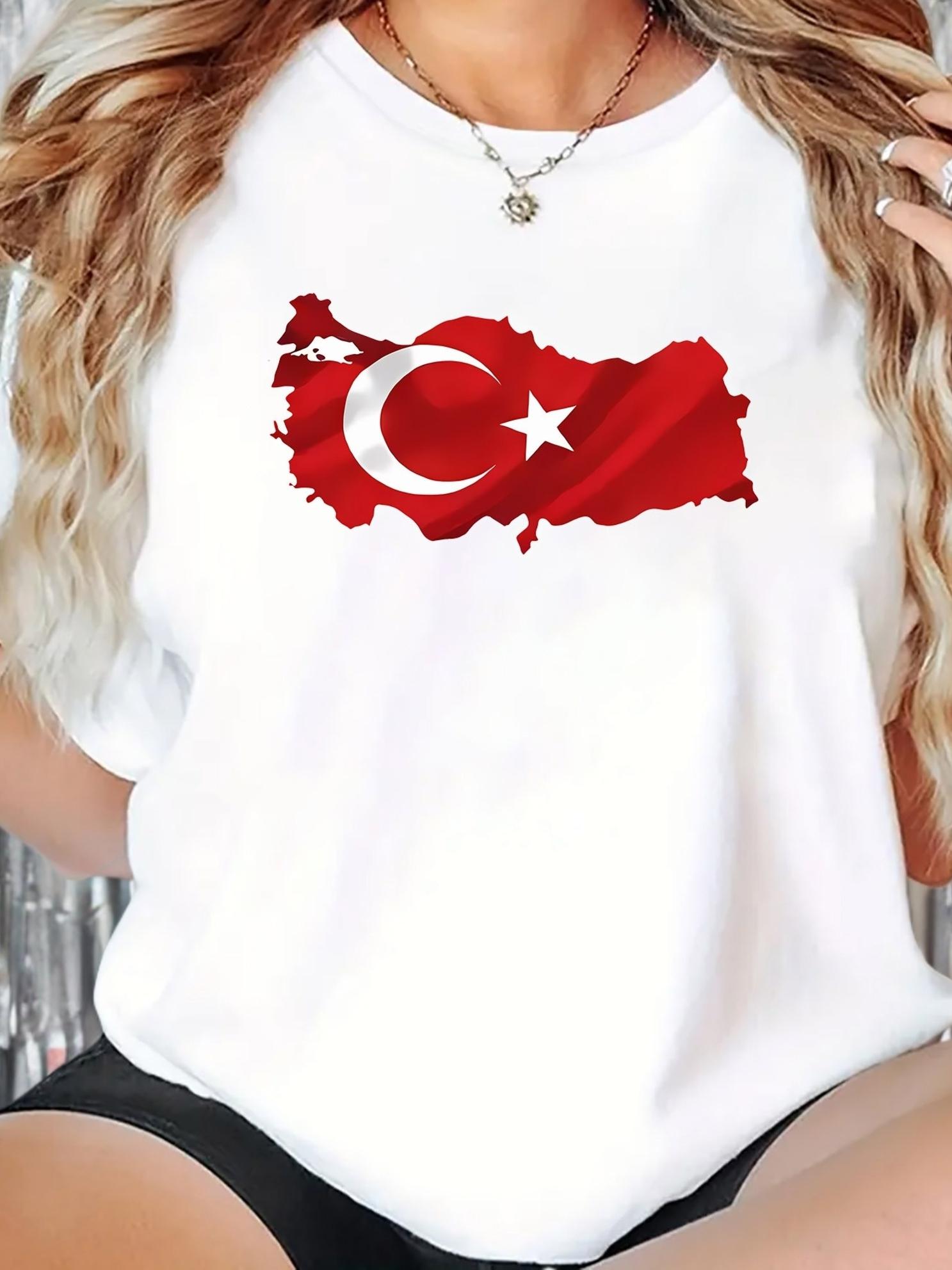 Turkey Flag Map Graphic T-shirt XXXXL