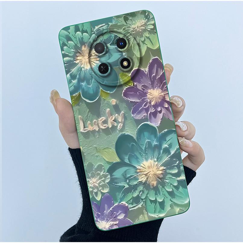 Case For Huawei Nova 14i Phone Case Coque Simplicity Oil Painting Flowers Silicone Soft Back Cover For Huawei Nova14i 14 I Funda