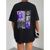 T-shirt a maniche corte con spalle scese e stampa fantasia Cottnline