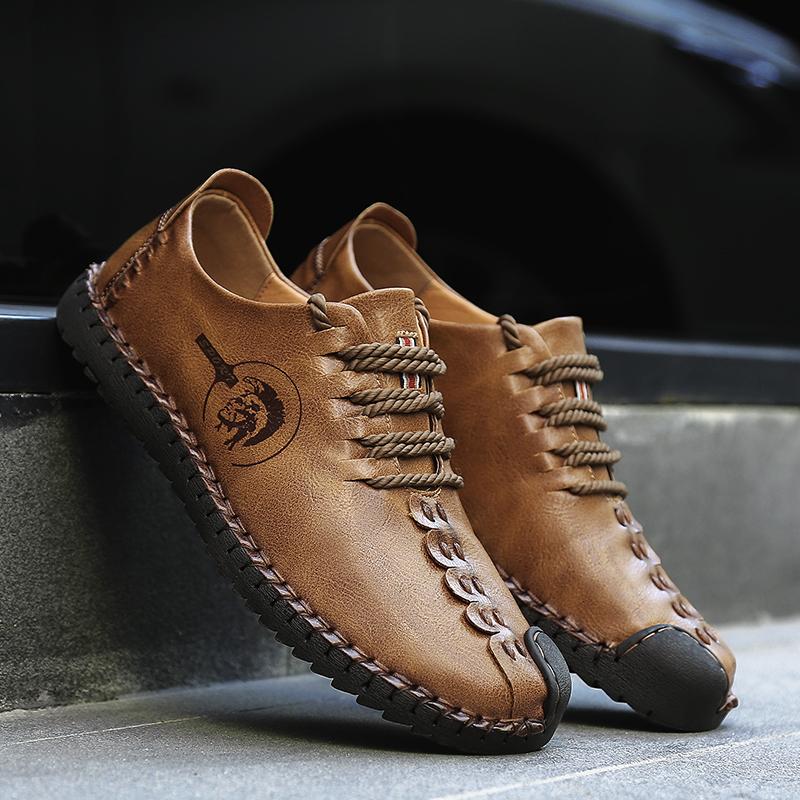 Men's Casual Shoes Fashion Driving Shoes For Men  Loafers Genuine Leather Men Shoes Plus Size 48
