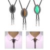 Mens Cowboy Braided Leather Rope Bolo Tie Shirt Collar Necktie Jewelry Necklace