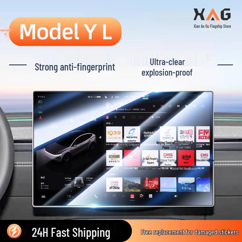 Tesla Model Y Screen Tempered Film for Central Control Navigation