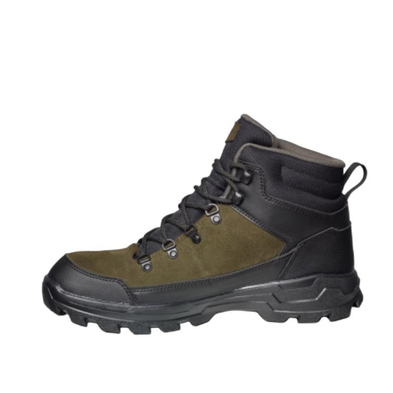 Decathlon 100 Series Wilderness Adventure Water Repellent Shock Absorption Abrasion Resistant Low Top Hiking Shoes Men's Black Green