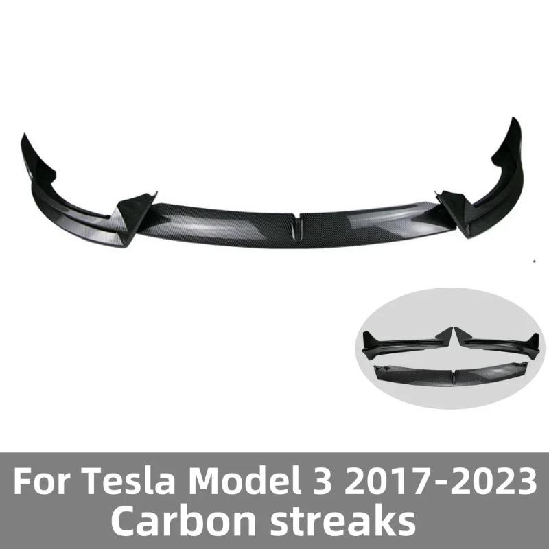 Front Bumper Lip Diffuser Cover for Tesla Model 3 Model Y 2017-2023 Sedan Lower Bumpers Blade Splitter Spoiler Body Kit