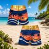 Herren Strandshorts Hawaiianische Badeshorts für den Sommer