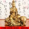 20X11X22CM Pure Brass Manjusri Buddha Statue Buddhist Utensils Living Room Desktop Home Furnishings Sculpture Feng Shui Decor