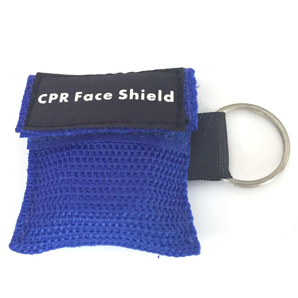 8 Pcs Random Color CPR Resuscitator Mask Life Keychain Disposable Emergency Skill Training Face Shield For Health Care