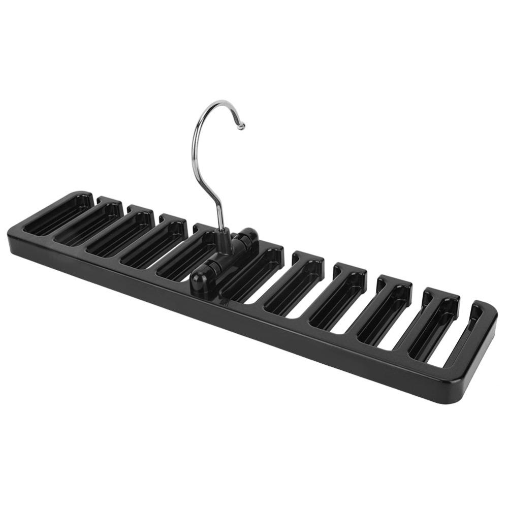 Plastic Belt Hanger Rack Black Tie Organizer Neat Storage Tie Hanger Home Daily Use