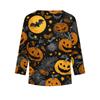 Girls Long Sleeve T Shirts Kids Fall Tops Crewneck Halloween Printed Basic Tees 3-9Y