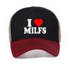 I Love MILFS I Heart Hot Moms Printed Baseball Cap Women Cotton Summer Cool Mesh Breathable Hat Fashion Outdoor Sunhats Gorras