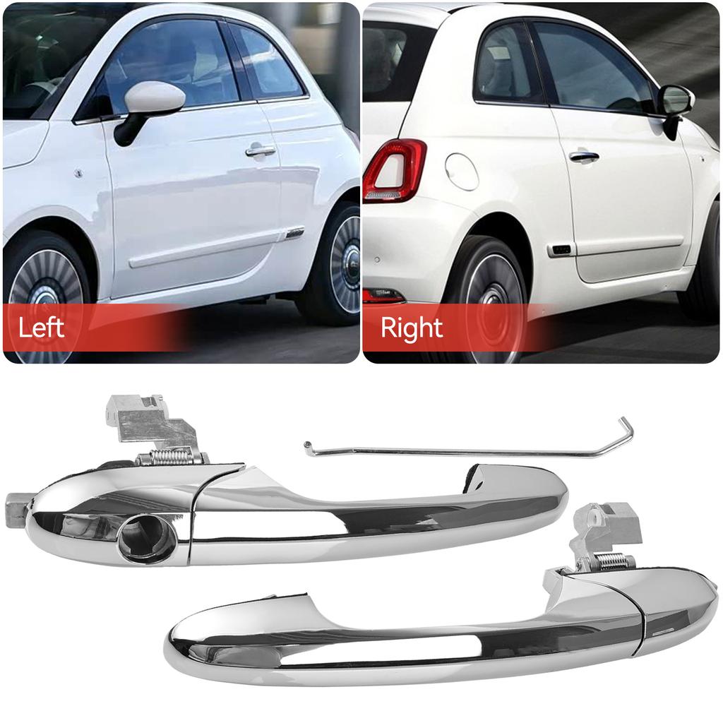 Car Exterior Outer Door Handle For Fiat 500 & 500C 2007-2020 2018 2019 Passenger Left Driver Right Side 735592026 735592012