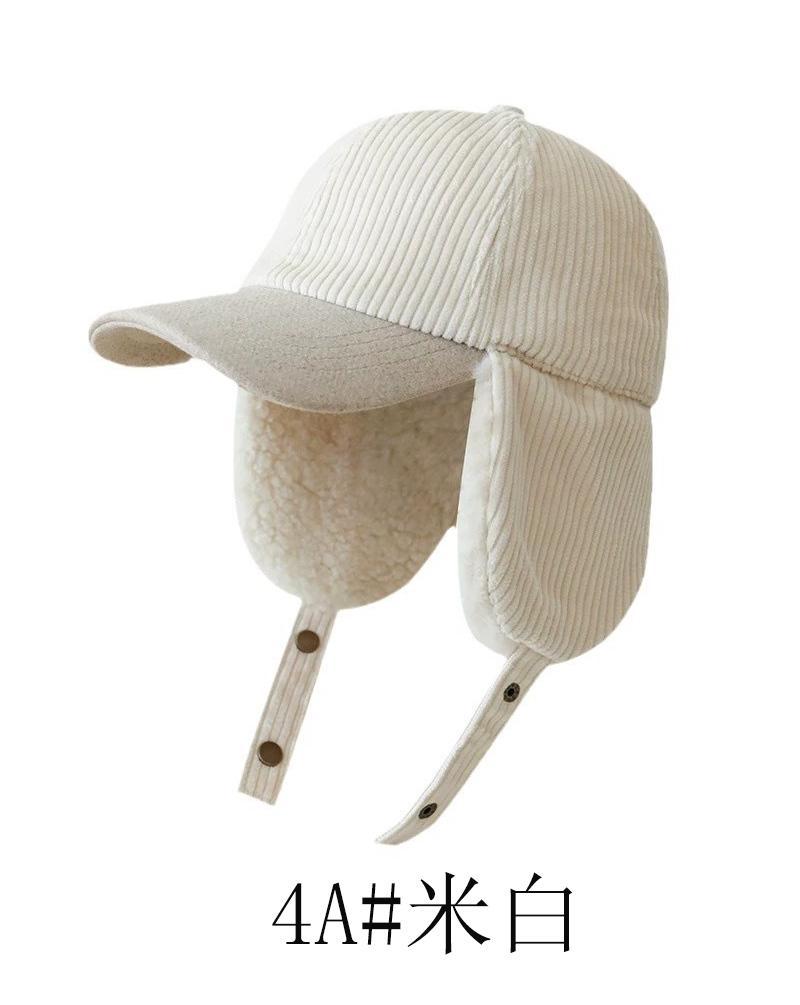 

Korean Japanese Style Corduroy Trapper Hat - Fleece Lined Winter Cap with Ear Flaps for Men Women Cycling Retro One Size