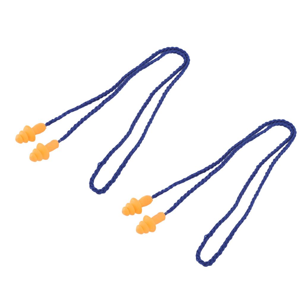 2 Stück Ohrstöpsel Weiches Silikon Ohrstöpsel Baumdesign Lärmreduzierung mit Draht zum Schlafen Schwimmen