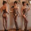 Fishnet Bodysuit Women Plus Size Lingerie Sexy Crotchless Tights BodyStockings Erotic Mesh Teddies Underwear Xxxxl Body Stocking