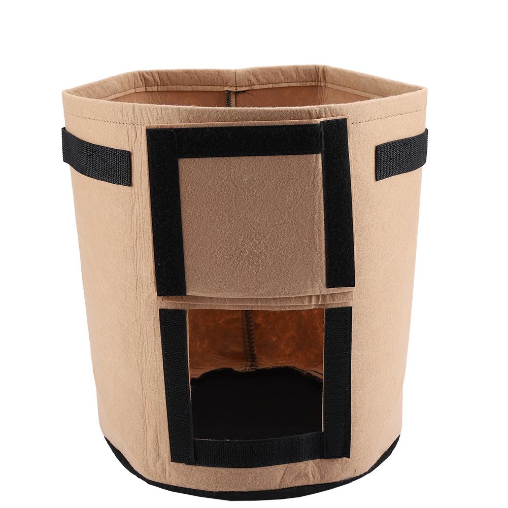 Breathable Potato Tomato Planting Bag Outdoor Garden Vegetable Plant Growth Bag(Brown)