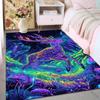 1PC Colorful deer in magical forest Print Carpet Rug for Living Room Bedroom Sofa Doormat Home Decor Non-slip Floor Mat