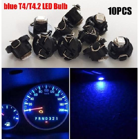 10Pcs Blue 1SMD Led Climate AC Heater Control Base Light Bulbs T4/T4.2 Neo Wedge