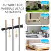 Wall Mounted Rack Space Saving Brooms Organizer Storage Solution for Bathroom