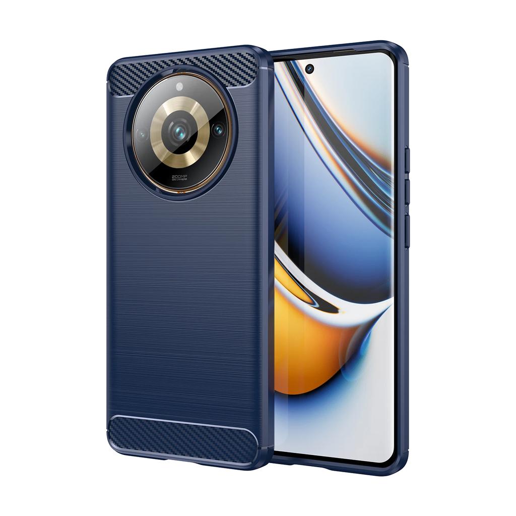 TPU-Hülle mit Kohlefasertextur für Realme 11 5G Realme 11 Pro Pro+ Plus Stoßfeste Handy-Schutzhülle Business Vollschutz-Abdeckung