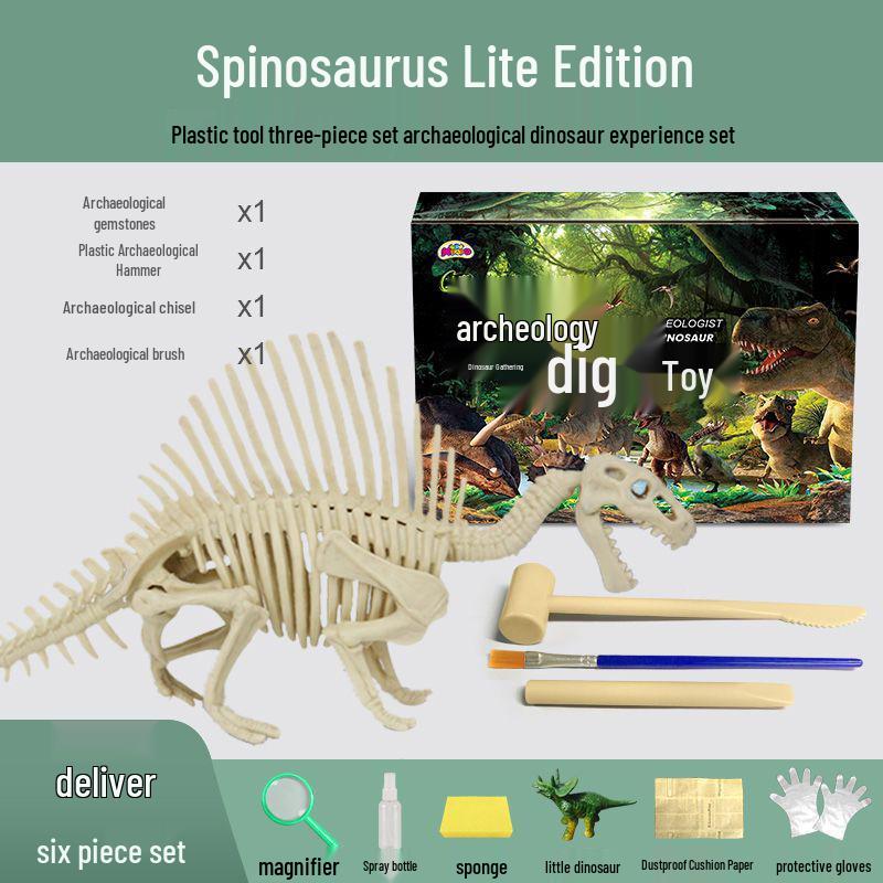 Dinosaur Fossil Excavation Toy: Gem and Skeleton Treasure for Kids